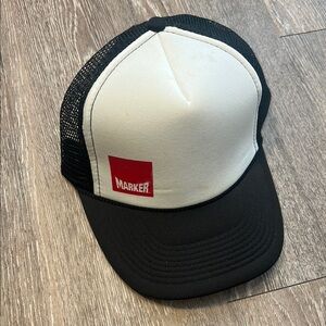 Marker Black and White Trucker Hat